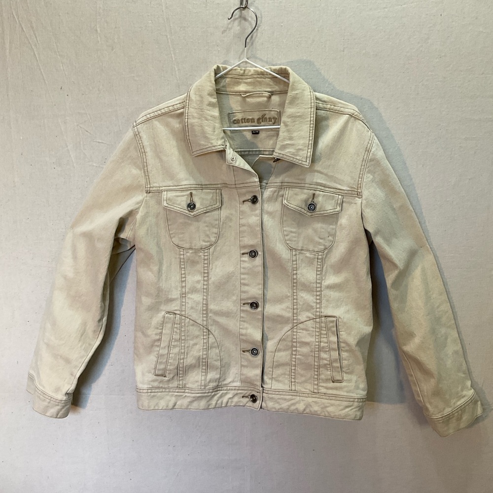 CottonGinnyWomen's Beige Jean Jacket XL A+++++